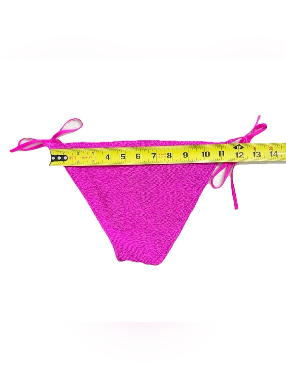 Calzedonia Corey Bikini Set Small Hot Pink Textured Wrap String - Picture 8 of 8